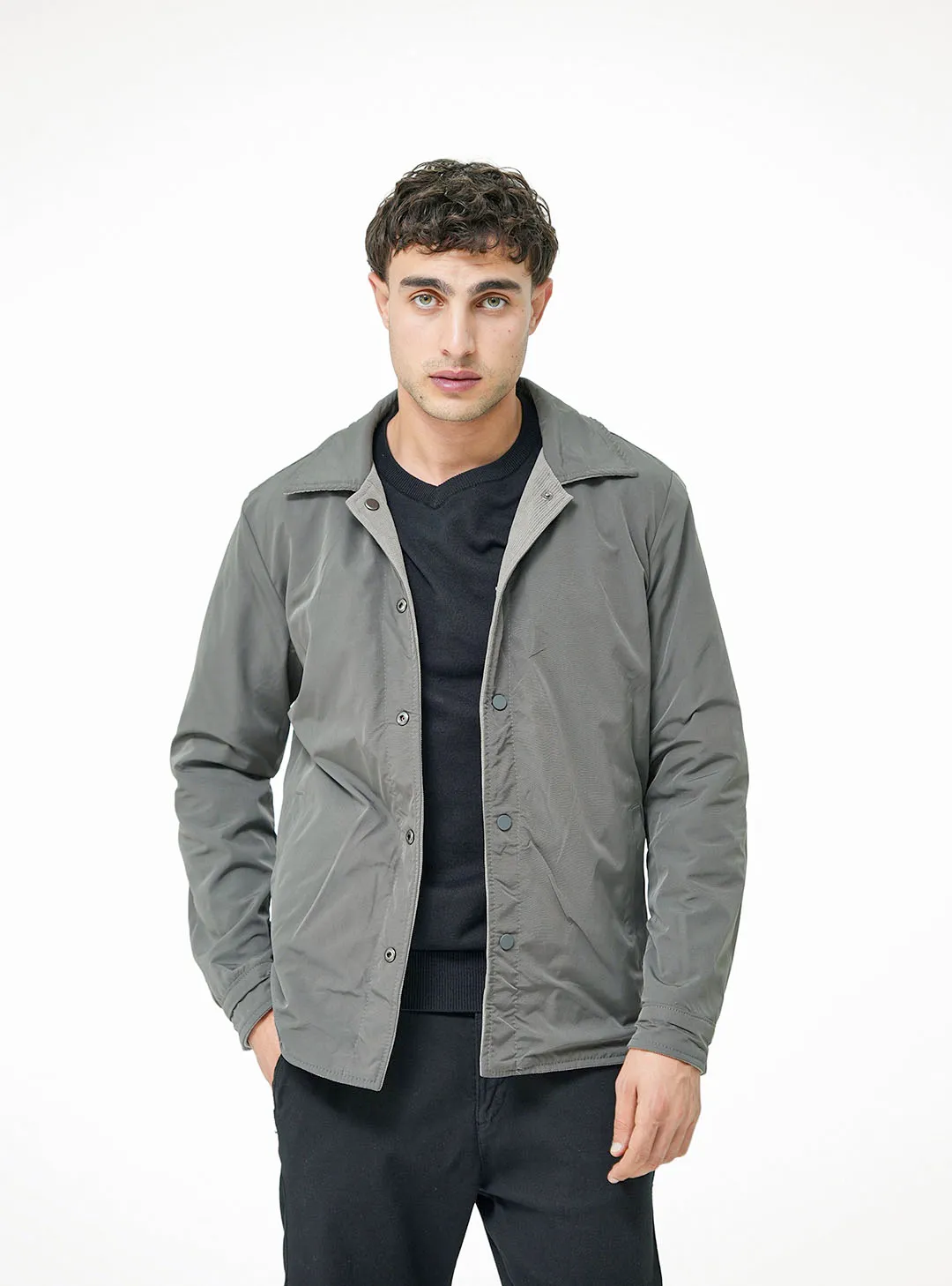 Blouson col chemise d.face